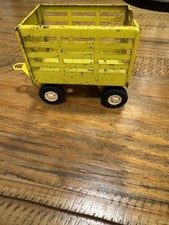 VINTAGE Tonka Farm Tractor Wagon 55321 Yellow Trailer 4" stake sides