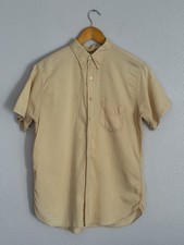 Vintage 50s 60s Penneys Short Sleeve Button Down Shirt 100 Cotton USA M
