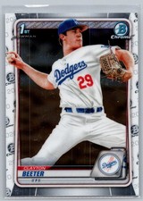 2020 Bowman Draft #BD-30 CLAYTON BEETER Chrome Prospects Dodgers Lot (3)