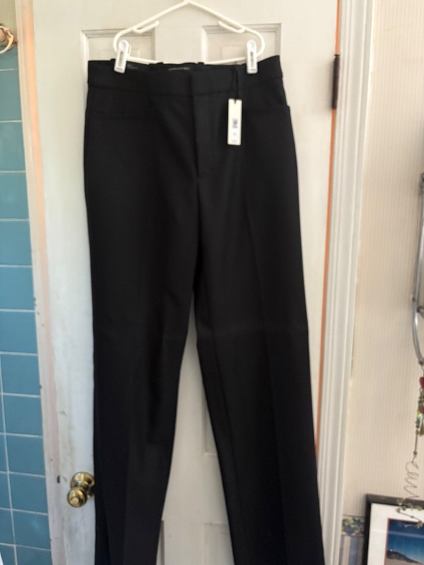 Black Banana Republic Trousers, 100% Wool, Size 6L, New with Tags