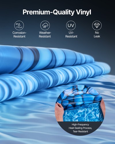 VEVOR Oval Pool Liner 12x24ft Unibead Style Pool Liner 52in Wall Height Durable - Picture 5 of 12