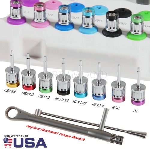 Dental Torque Wrench Universal Implant Kit Contra Angle&16 Drivers/Implant Kit - Picture 15 of 36