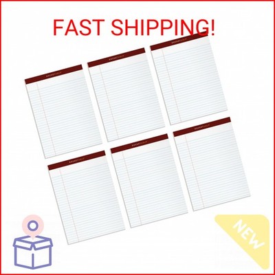 TOPS 8.5 x 11 Legal Pads, 6 Pack, Premium Docket Gold Brand, Wide Ruled, Thick W