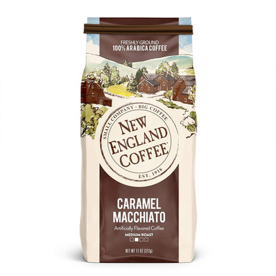 Caramel Macchiato Medium Roast Ground Coffee 11oz Bag Single Pack