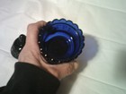 Depression Glass Cobalt Blue 1976 Covered Round Dish — photo 3