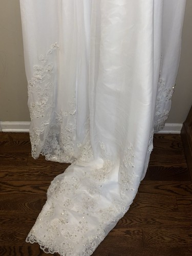NWT Mary’s Bridal Wedding Dress Size 18 Crystals Beading White Ivory Style 8268 - Picture 6 of 15
