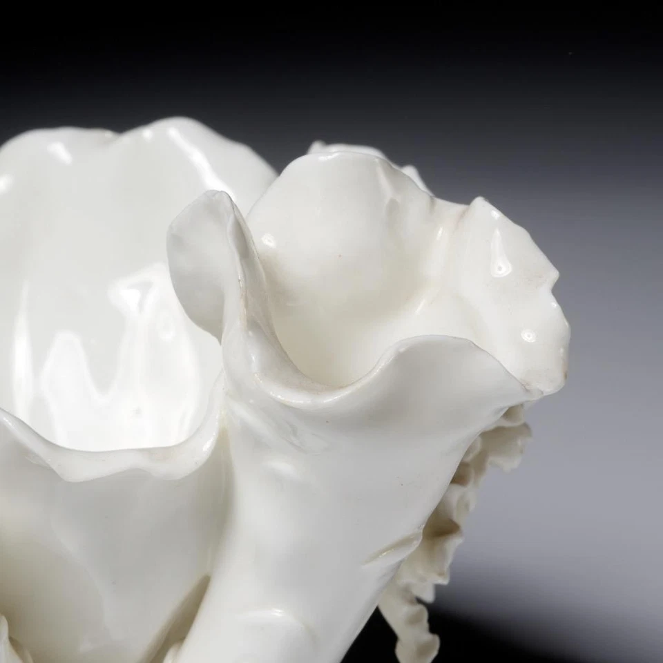 Gilman Collamore Blanc de Chine White Porcelain Epergne Centerpiece Orchid Vase - Image 2 of 4