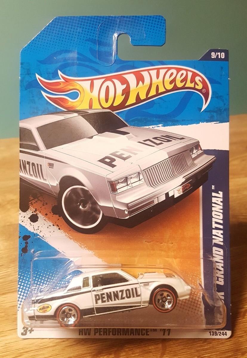 ミニカー Tiger Wheels Buick Grand National 1/1500 Hot Wheels 1987 Buick Grand National WHITE Penzoil with Redlines 1