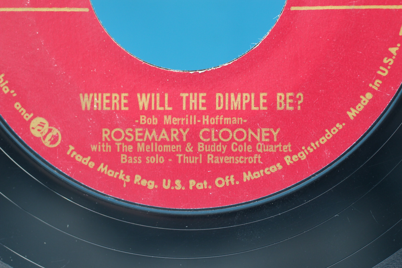 Rosemary Clooney Brahm's Lullaby & Where Will The Dimple Be 45 RPM