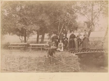 Vierzon (Cher). Jardin du Château de Fay ou environs. Tirage albuminé 1889