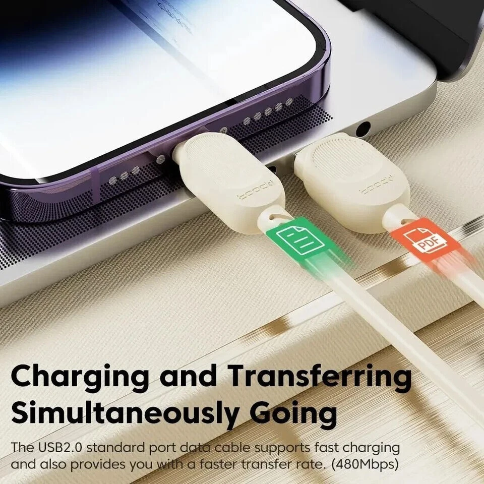 Toocki 4Pack 2.4A USB Cable For iPhone 14 13 12 11 Pro Max Mini Xs Xr X8 iPad Ma - Image 2 of 4