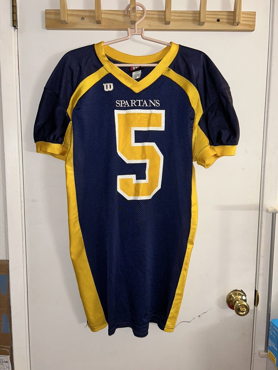 アメリカンフットボール wilson - 80s Michigan State Spartans football Vintage Wilson Michigan State Spartans # 5 Football Jersey
