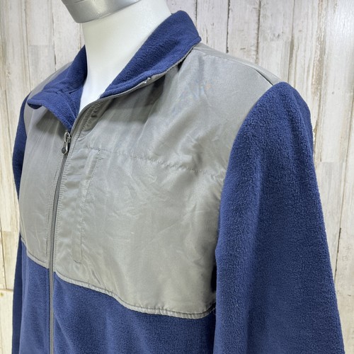 Magellan Mens Size M Blue Gray 2 Tone Full Zip Knit Fleece Lined Sweater Jacket - Picture 5 of 11