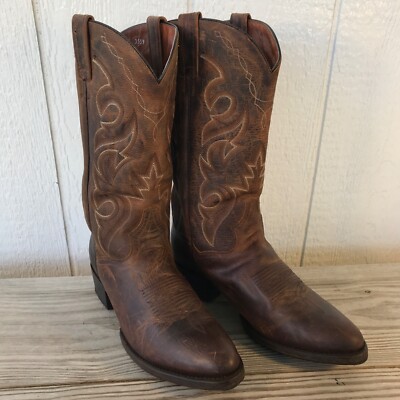 Dan Post Renegade Mens Brown Leather Cowboy Western Boots 8.5 EW DP2159