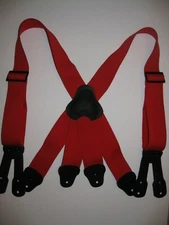 Men's Police or Firefighter Suspenders in Black, Industrial Grade, USA Made