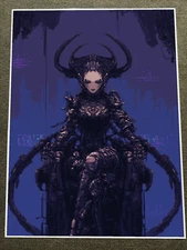 Dark Throne Cyberpunk Monarch Poster 18x24in