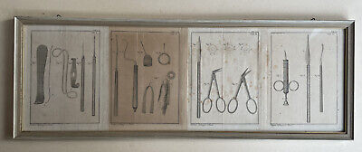 Kaufen Orig. Tafeln Um 1790 Gerahmt Zahnarzt Arzt Werkzeug Geschenk Richters Anfangsgrü
