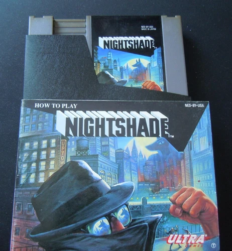 Nightshade Nintendo Entertainment 1992 Auth NES Working Cart, Manual & Sleeve