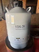 20L Liquid Nitrogen Tank Aluminum Alloy Liquid Nitrogen Container with 6 Caniste