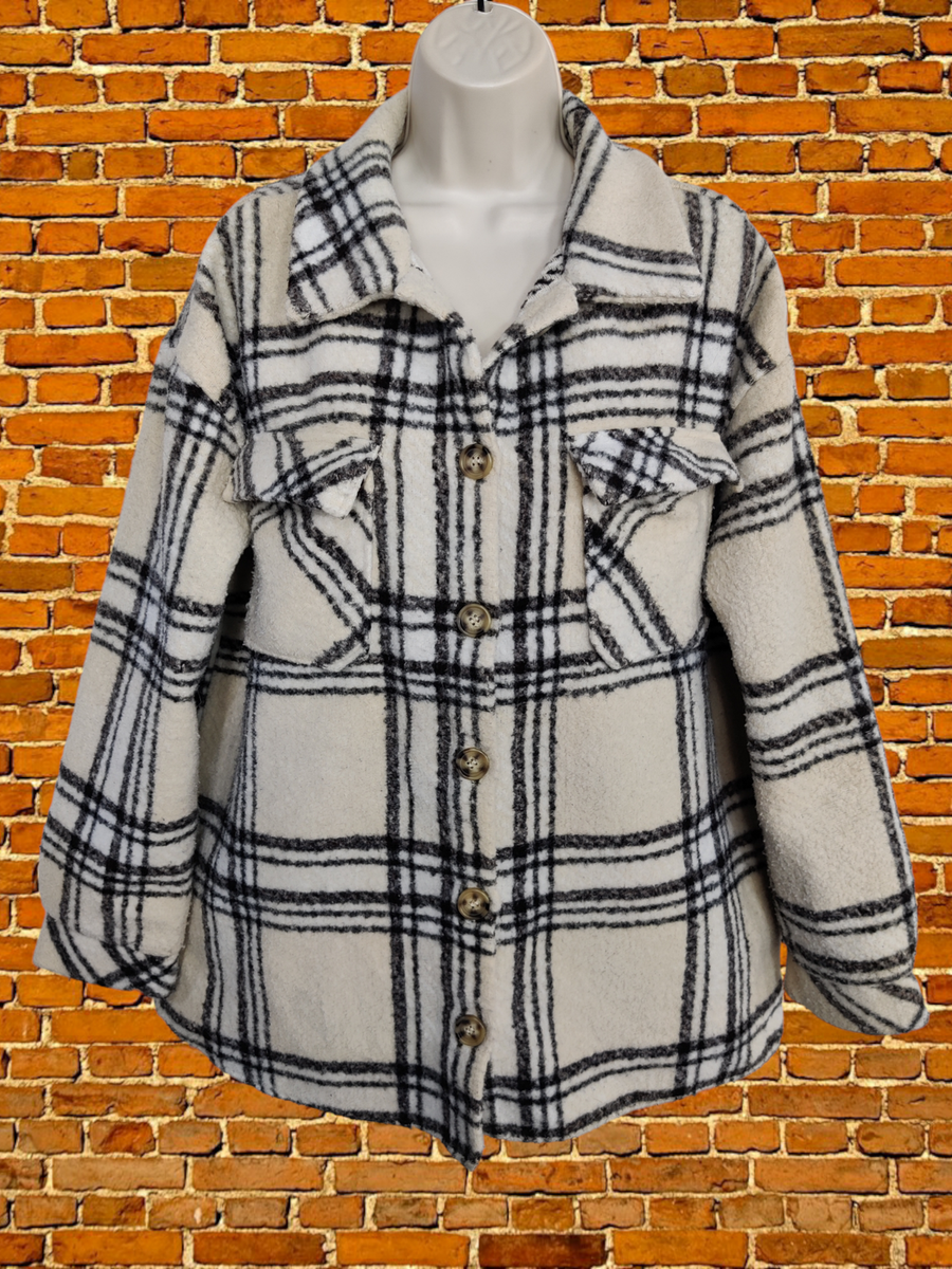WOMENS MISSGUIDED UK OVERSIZED BEIGE TARTAN CHECK OVERSHIRT