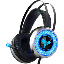 Wired Gaming Headset 3.5mm Stereo Bass Surround Headphones for PS5 PS4 Xbox PC