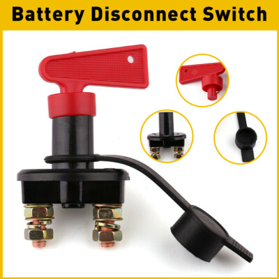 BATTERY DISCONNECT KILL SWITCH CUT-OFF POWER BREAKER FOR RV Boat UTV ATV BLACK