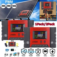 1~2PK 100A PWM Solar Panel Regulator Charge Controller 12V/24V/48V Auto Tracking