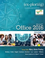 Exploring Microsoft office 2016 Volume 1 Exploring for office 2016