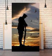 Lest We Forget Soldier War Hero Canvas print poster artwork wall art