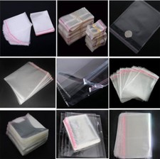 100pcs 2''-22'' Resealable Opp Plastic Self Adhesive Seal Bag With Tracking