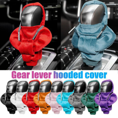 2Pcs Car Gear Shift Cover Hoodie Car Gear Shift Cover, Mini Hoodie For Car Shifter, Automotive Interior Accessories Shift Knobs Fashionable Hooded Shirt Car Shifter Knobs Cover Trim (Blue Red) In - Foto 11