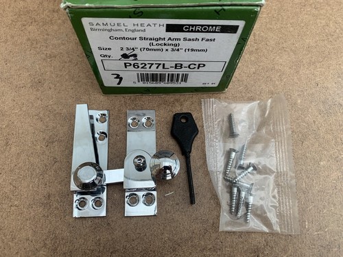 Samuel Heath P6277L-B-CP Casement Window Sash Lock fastener polished Chrome New