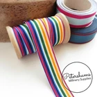 Vintage 25mm Wide Striped Moire Grosgrain Regalia Masonic Medal Ribbon - 1m