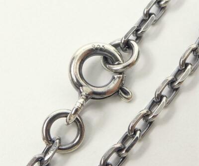 Oxidized Sterling Silver Linked Chain Necklace 1.5mm 2mm 3mm Oxidized Sterling Silver Linked Chain Necklace 1.5mm 2mm 3mm