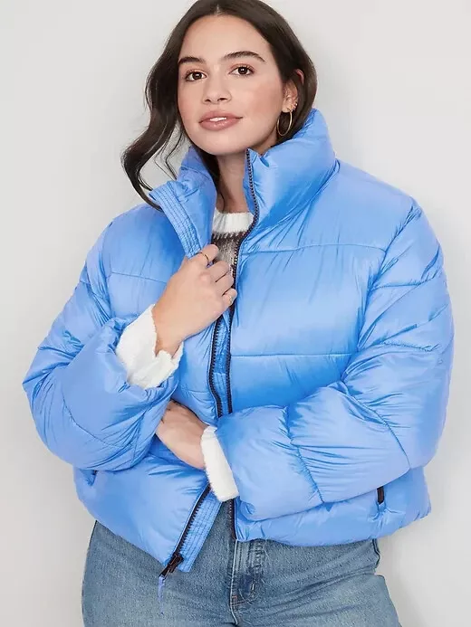 Water-Resistant Frost Free Short Puffer Jacket for Women