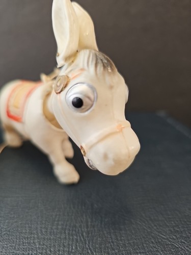 Vintage 40s Celluloid Donkey & Elephant Nodder Toys Made In Occupied Japan Set - Picture 8 of 18