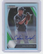 2021 Panini Prizm Draft Picks #PDP46 Calvin Ziegler Base Auto Silver