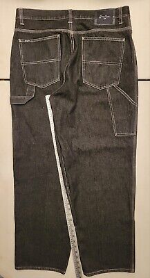 Vintage Sean John Double Knee Jeans 36x32 Black Baggy Wide Vintage Sean John Double Knee Jeans 36x32 Black Baggy Wide