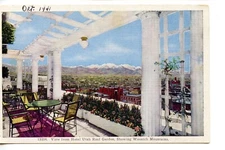 Pretty View from Roof-Hotel Utah-Salt Lake City-Vintage 1941 Linen Postcard