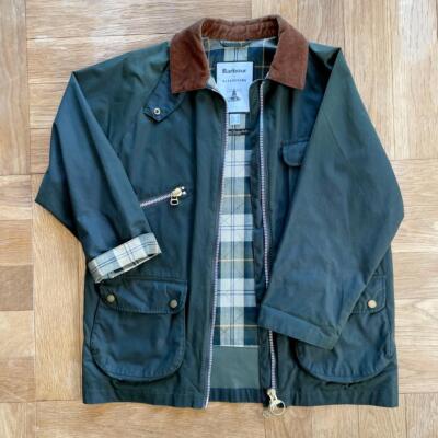 ジャケット BARBOUR Women Jackets LWX0534 LWX OL71 Green Barbour X Alexa Chung Womens Hooded Waxed Jacket Olive Size