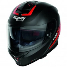 Full-Face Nolan N80.8 Staple N-Com 54 Flat Black Red L