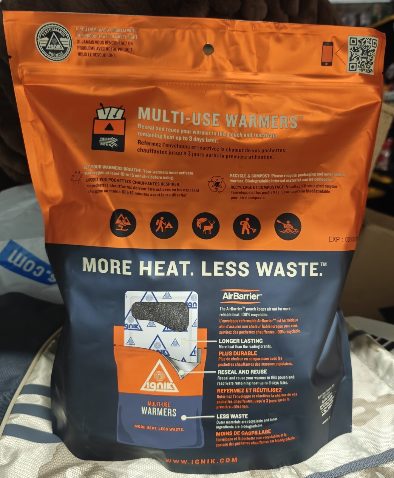 Ignik Hand Warmers 20 Pack 20Hours Each Up To 3 Days Expires 5/10/2026