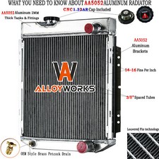 Aluminum 4 Row Radiator For 1964-1966 Ford Mustangfalcon 1960-65mercury V8 Mt
