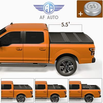 #ad #ad Hard 3 Fold Tonneau Cover 5.5FT Bed For 2007 2021 Toyota Tundra Crew Max $349.97