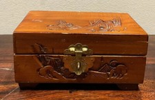 Wonderful Vintage Wooden Carved Asian Box
