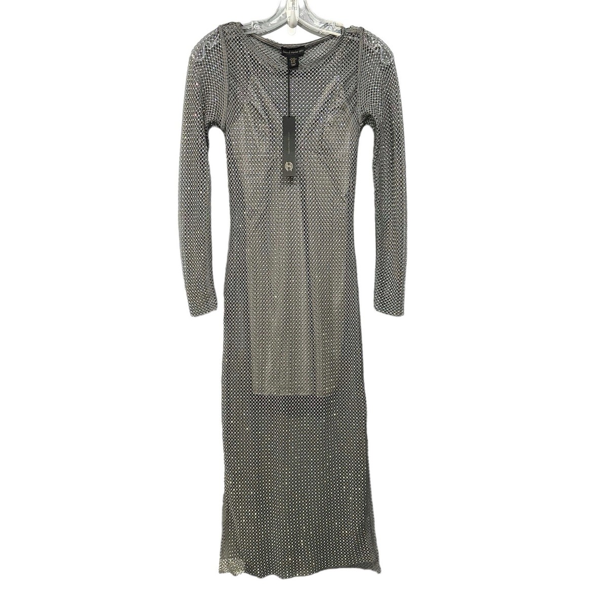 all mesh dress Contrast Mesh Knit Dress