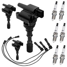 UF431 Ignition Coil Pack & Iridium Spark Plugs & Wire For 03-06 Kia Sorento 3.5L