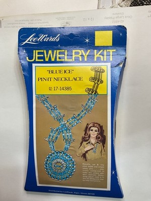 NW LEE WARDS VTG  RETRO BOHO TRAMP ART BEADED PEARL ''PIN-IT'' NECKLACE  KIT