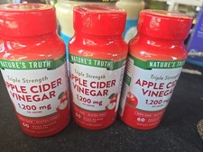 Nature's Truth Apple Cider Vinegar 1200 mg Extra Strength Capsules 180 Ex 3/2027