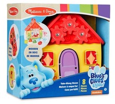Melissa & Doug Blue's Clues & You! Holzhaus für unterwegs Spielset zum Sortieren